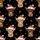 Western Coquette Highland Cow Pattern: Retro Christmas Santa Hat & Plaid Bow - Rustic Winter Design Satin Pajamas Set - 4