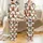 Cow Lover's Christmas Pajama Set: Faux Yarn Knitted Highland Cow & Snowflake Pattern Satin Pajamas Set - 1