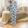 KPop Fan Whimsical Blue Feline & Pastel Cloud Satin Pajamas Set Satin Pajamas Set - 2