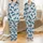 KPop Fan Whimsical Blue Feline & Pastel Cloud Satin Pajamas Set Satin Pajamas Set - 1