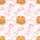 Girls Pink Pancakes & Pajamas Sleep Set: Watercolor Golden Stacks, Bows, Striped Design Satin Pajamas Set - 4