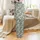 Dog Pajama Jumpsuit: Dusty Sage Terracotta Stone Paw Pattern - Warm Fleece for Greyhounds & All Breeds Satin Pajamas Set - 3