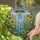Cat Lovers' Whimsical Stained Glass Tabby Cat UFO Fantasy Floral Garden Mosaic Art Stained Glass Suncatcher - 2
