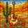 Guitar Lovers' Stained Glass Acoustic Guitar Desert Landscape Jewel Tone Mosaic Art Stained Glass Suncatcher - 5