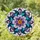 Art Lovers' Luminous Stained Glass Flower Lavender Violet Teal Frosted Clear Mosaic Design Stained Glass Suncatcher - 1