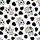Cartoon Animal Lovers' Whimsical Dairy Cow & Organic Spot Pattern Black White Pink Tan Satin Pajamas Set - 4
