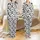 Cartoon Animal Lovers' Whimsical Dairy Cow & Organic Spot Pattern Black White Pink Tan Satin Pajamas Set - 1