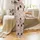 Cat & Coffee Lovers Whimsical Hand-Drawn Cats, Coffee Pun Mugs & Pastel Elements All-Over Pattern on Blush Pink Satin Pajamas Set - 3