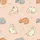 Cat Lovers' Whimsical Hand-Drawn Cats Seamless Pattern Ginger Blue-Grey Calico Felines Peach-Pink Background Satin Pajamas Set - 4