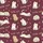 Cat Lovers' Whimsical Hand-Drawn Tan White Cartoon Cats Seamless Pattern on Rich Maroon Satin Pajamas Set - 1