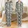 Cat Lovers' Whimsical Stacked Cats All-Over Print Muted Black Grey Gold Cartoon Art Satin Pajamas Set - 1