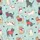 Cat Lovers' Playful Whimsical Cats Light Aqua Blue Pattern with Hand-Drawn Felines, Striped Sweaters & Yarn Balls Satin Pajamas Set - 4