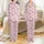 Cat Lovers' Whimsical Bubblegum Pink Smiling Cat Faces & Emerald Green Playful Pet Pattern Satin Pajamas Set - 1