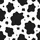 Modern Minimalist Unisex Black White Stylized Cowhide Abstract Organic Print Satin Pajamas Set - 4