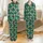 Nature Lovers' Rustic Highland Cow Tartan Plaid Forest Green Teal Mint Pattern Satin Pajamas Set - 1