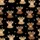 Women's Adorable Fluffy Baby Highland Cow Leopard Print Bow Repeating Pattern Black Brown Tan Satin Pajamas Set - 4