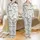 Plus Size Women's Hand-Drawn Leopard Jungle Lapel Long Sleeve Sleep & Loungewear Set Satin Pajamas Set - 1
