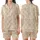 Women's Creamy Beige & Warm Brown Hand-Drawn Gingerbread Men, Minimalist Christmas Trees, Stars Pattern Satin Pajamas Set Satin Short-Sleeve Pajamas Set - 1