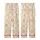 Women's Creamy Beige & Warm Brown Hand-Drawn Gingerbread Men, Minimalist Christmas Trees, Stars Kid Satin Pajamas Set - 2