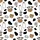 Cow Lovers' Playful Black White Brown Pink Cartoon Cow Faces, Spots, Milk Bottles & Daisy Flowers Seamless Pattern Satin Pajamas Set - 4