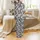 Cute Animal Lovers' Black White Cow Spot Pattern Smiling Pink Cow Face Milk Udders Design Satin Pajamas Set - 3