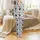 Playful Black Blotches Splatters White Abstract Organic Shapes Design Satin Pajamas Set - 2