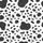 Playful Black Blotches Splatters White Abstract Organic Shapes Design Satin Pajamas Set - 4