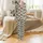 Feline Lover's Roaring Tabby Cat Pattern: Flat Graphic 'Beast Inside Me' Expressive Design Satin Pajamas Set - 2