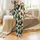 Cat Lovers' Playful Expressive Cats Dark Teal Orange Cream Flat Graphic Seamless Repeat Satin Pajamas Set - 2
