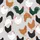 Chicken Lovers' Whimsical Multi-Colored Flat Graphic Chicken Rooster Seamless Pattern Heather Grey Satin Pajamas Set - 4