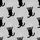 Cat Lovers' Whimsical Black Cartoon Cats Climbing Scratching Seamless Pattern on Heather Grey Satin Pajamas Set - 4