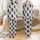Cat Lovers' Whimsical Black Cartoon Cats Climbing Scratching Seamless Pattern on Heather Grey Satin Pajamas Set - 1