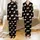 Cat Lovers' Playful Cartoon Cats Tan-Orange White Light Pink Hearts Deep Black All-Over Pattern Satin Pajamas Set - 1