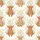 Whimsical Nature Lovers' Seamless Playful Highland Cow & Wildflower Pattern with Warm Browns, Cream, & Sage Green Hues Satin Pajamas Set - 4