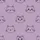 Cat Lovers' Kawaii Minimalist Lavender Purple Sleeping Playful Curious Cat Faces Seamless Pattern Satin Pajamas Set - 4