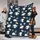Whimsical Watercolor Deep Navy Baby Elephants Tropical Leaves Balloons Stars Pattern Bedding Set - 1