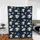 Whimsical Watercolor Deep Navy Baby Elephants Tropical Leaves Balloons Stars Pattern Bedding Set - 2