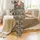 Highland Cow Fans' Hand-Drawn Rusty Orange Taupe Highland Cow Mountain Seamless Pattern Satin Pajamas Set - 2