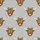 Highland Cow Lovers' Seamless Heather Grey Fluffy Brown Cow Head Leopard Print Bow Pattern Satin Pajamas Set - 4
