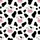 Animal Lovers' Whimsical Flat Graphic Cartoon Cow Face Pastel Pink Snout Black Spot Pattern Satin Pajamas Set - 4
