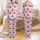 Women's Light Pink Cartoon Western Hot Pink Cowboy Hat Boot Black White Cow Print Star Pattern Satin Pajamas Set - 1