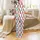 Women's Whimsical Hand-Drawn Cowboy Boots Rose Pink Turquoise Rustic Pattern Satin Pajamas Set - 3