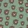 Highland Cow Lovers' Whimsical Grumpy Fluffy Brown Cow All-Over Illustrative Sage Green Satin Pajamas Set - 4