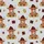 Highland Cow Lovers' Adorable Fluffy Cinnamon Cow Red Buffalo Plaid Beanie Hay Pattern Satin Pajamas Set - 4