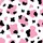 Whimsical Style Seekers' Abstract Cow Print Seamless White Black Bubblegum Pink Blobs Satin Pajamas Set - 4