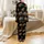 Cow Lovers' Charming Highland Cow Pairs Reddish-Brown Black Nuzzle Turquoise Bow Seamless Pattern Satin Pajamas Set - 3