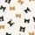 Cat Lovers' All-Over Seamless Pattern of Playful Black, Orange & White Stylized Cats with Yellow Eyes Satin Pajamas Set - 4