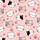 Cat Lovers' Soft Pastel Pink Seamless Pattern with Cute Tuxedo Cats White Cats Grey Cats Paw Prints Hearts Satin Pajamas Set - 4