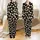 Cat Lovers' Whimsical Hand-Drawn All-Over Cartoon Cats Off-White Orange Beige Black Pattern with Fish Bones & Yarn Balls Satin Pajamas Set - 1
