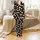 Cat Lovers' Whimsical Hand-Drawn All-Over Cartoon Cats Off-White Orange Beige Black Pattern with Fish Bones & Yarn Balls Satin Pajamas Set - 2
